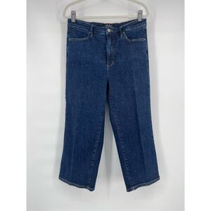 Judy Blue Office Drama Wide Leg Crop Dark Denim Tummy Control Size 15/32 JB88716